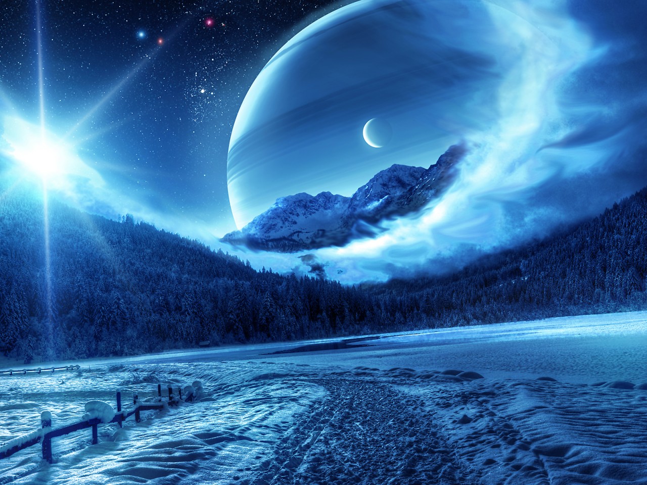 Blue Snowcapped Serenity Wallpaper - High Definition, High Resolution ...